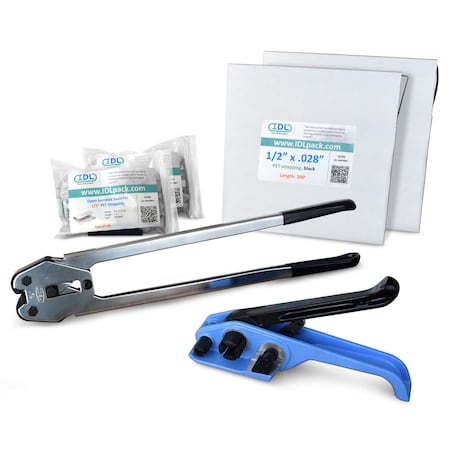 Idl Packaging 1/2" Polyester Strapping Kit, 400 Ft. Tensioner/Sealer BM.PSK.12.400